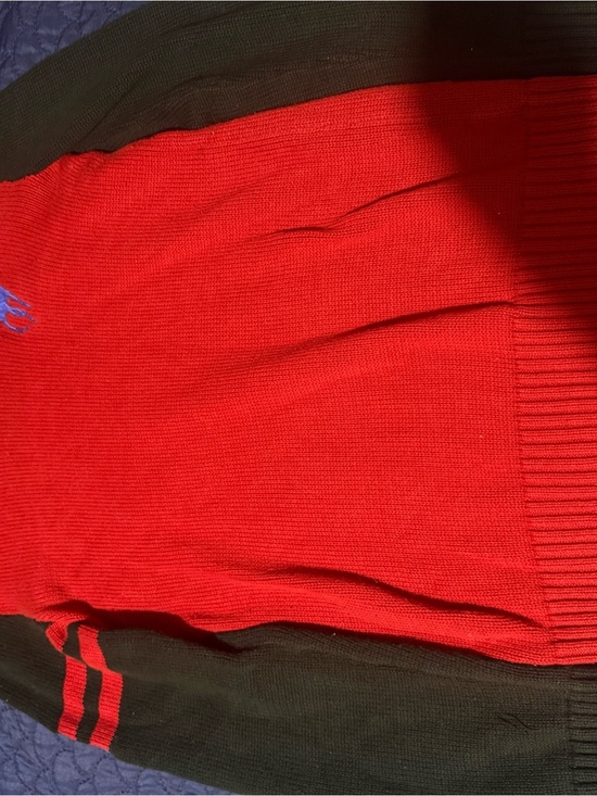 Polo Ralph Lauren Other - Polo red and Black Knit Sweater with Striped Sleeves